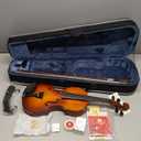 Vangoa Violin 1/2 Size for Kids Beginners Full Set, Spruce Childrens Fiddle Half Size Bundle Medium Acoustic Violins Starter Kit Package w/Side Solidwood, Hard Case for School Students Ages 6-9