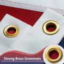 American Flag 8x12 ft Deluxe Super Tough Series, Heavy Duty Spun Polyester, 4 Brass Grommets, All Weather Extra Large US Flag USA High Wind with Embroidered Stars, Giant Big Flags Outdoor Outside