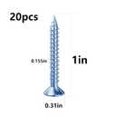 Wensilon (274 pcs) Plastic Drywall Wall Anchors Kit with Screws Concrete Screw kit Wall Anchor Set Suitable for Brick and Cement Walls