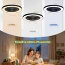 2-in-1 Low Profile Ceiling Fan with Light, 20 Caged Safety Design for Kids - RGB Color, Smart APP/Remote Control, Quiet Flush Mount DC Motor, Ideal for Bedroom/Living Room/Kitchen, Black