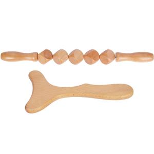 Komogir Wood Therapy Massage Tools 2 Lymphatic Drainage Massager Maderoterapia Kit Wooden Massager Body Sculpting Tools for Muscle Pain Relief, Anti-Cellulite, Body Contouring and Shaping
