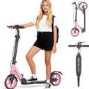 Kick Scooter with Dual Brakes for Kids Age 8+, Teens, Adults, Dual Suspension Foldable Lightweight Scooter with 8 Inch Big Wheels, Max Load 240 LBS Wide Deck