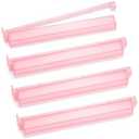 Lyonghzb Mahjong Racks, 4PCS Clear Acrylic Mahjong Racks with Pushers, American Mahjong Accessories Mahjong Gifts Pink
