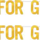 2 Set Go for Gold Signs, Olympic Decorations Banners for Sports Themed Party Events Photo Booth Backdrop Athletic Games Competitions Supplies for Wall Home Decor Indoor Outdoor, 6.29x3.34inch
