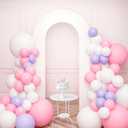 Babenest 7.2Ft Spandex Open Arch Backdrop, Fitted Double-Sided U-Shaped Wedding Arch, Round Top Chiara Stand Cover for Ceremony, Baby Shower, Birthday Party Decoration (White)