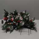 Outdoor Urn Filler, Set of 2 Lighted Outdoor Christmas Tree, Battery Operated Christmas Porch Decorations for Driveway, Yard, Garden, Flower Beds