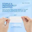 5 x Dynarex DynaSafety Sterile Alcohol Prep Pads - Medium - 70% Isopropyl Alcohol, Individually Wrapped, Soft Cleaning Wipes - Box of 10