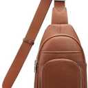 befen Genuine Leather Small Crossbody Sling Bags for Women Anti-Theft Fanny Packs Chest Bags Purse with Built in RFID Wallet