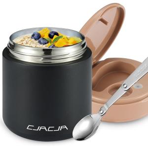 Thermo for Hot Food Kids - 15.2oz, Leak Proof Insulated Food Jar, Soup Thermo, Insulated Lunch Containers, Termos Para Comida Caliente, Wide Mouth Lunch Box with Folding Spoon and Handle