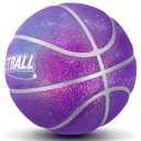 Champhox Basketballs Size 5 for Girls, with A Storage Bag, Durable Soft Touch Rubber 27.5inches Basketball for Youth Kids Skills Practicing Outdoor Back to School Birthday Gifts (Purple, Size 5)