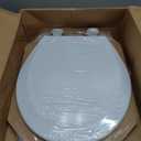 BEMIS 500EC 390 Toilet Seat with Easy Clean & Change Hinges, 1 Pack Round, Cotton White