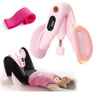 Thigh Master [2025 Upgraded], LED Pelvic Floor Exercise Devices, 10-78LB Thigh Master Thigh Exerciser, 360 Inner Thigh Exerciser, Hip Trainer Kegel Excerciser, Resistance Band