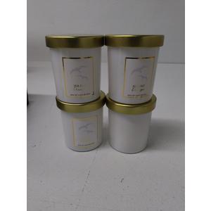Candle 3Oz Glass Sea Salt 4Pcs