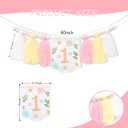 Yellow wildflower 1st high chair tassel banner,Our Little Wild flower Is Turning One Birthday Decor,Girls Wild One 1st Birthday Decoration, Floral Theme Highchair Banner (Yellow)