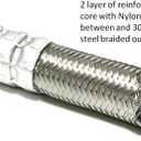 Shark Premium 10 FT Stainless Steel Dishwasher Hose - Burst Proof Water Supply Line 3/8" MIP Elbow - 10 Year Warranty