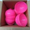 Vending Machine Capsules - 3" PINK Empty Plastic Capsules - 14 Pcs Toy Capsule - Pink Round Large Easter Eggs - Bath Bombs Molds - Party Favors DIY Craft Supplies