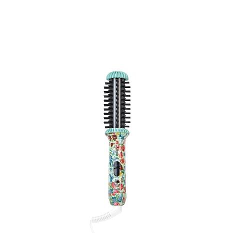 CALISTA GoGo Mini Heated Round Brush | Curl, Touch-Up, De-Frizz, and Style Hair with the Mini 7” Styling Tool | Heats to 365°F | Perfectly Designed Travel Tool | Dual Voltage (Retro Floral)