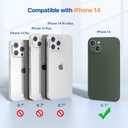 Miracase Designed for iPhone 14 Case with Screen Protector,[Upgraded Enhanced Camera Protection],Shockproof Liquid Silicone Case with Microfiber Lining, 6.1 inch,Dark Green