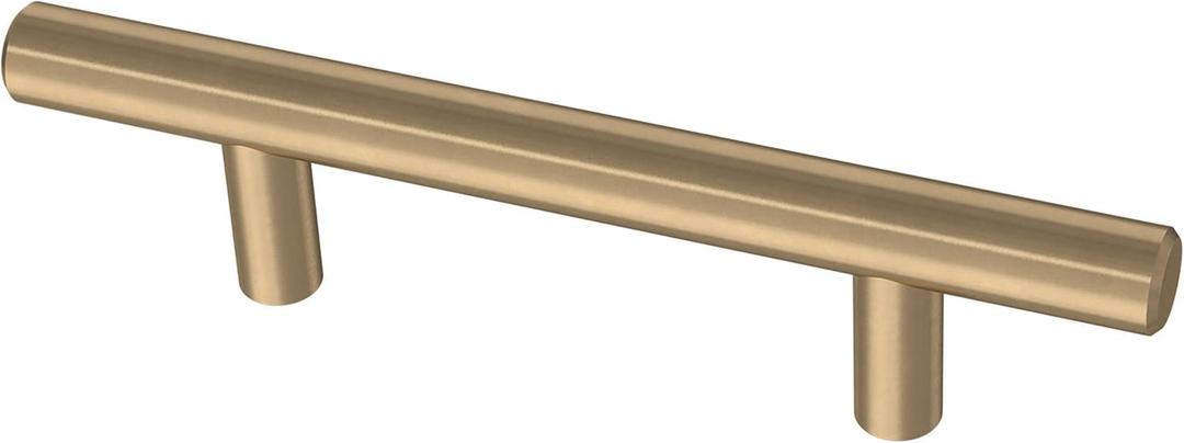 Franklin Brass Solid Bar (5-Pack) Cabinet Handles 3' Hole Center Champagne Bronze Kitchen Drawer Pulls Dresser, Furniture Hardware BAR076Z-CZA-B (3 (76mm), Champagne Bronze Antimicrobial)