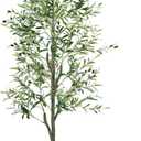 Olive Trees Artificial Indoor 6FT, Faux Olive Tree with Woven Basket & Natural-Looking Wood Trunk, Realistic Leaves & Fruits, Maintenance-Free Tall Fake Olive Tree for Modern Home Office Decor