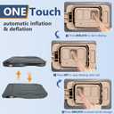 Self-Inflating SUV Air Mattress with Built in Electric Pump，car air Mattress with Pillow for Trunk，Portable car Mattress for Travle and Camping, Dark Grey