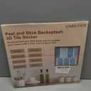 CRE8TIVE 4 Sheets Blue Long Hexagon Peel and Stick Tiles Backsplash for Kitchen Bathroom Backsplash Stick on Tile Stickers 12"x12" 3D Shower Tile Waterproof Self Adhesive Back Splash for Laundry Room