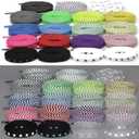 2 x DELELE 2 Pairs Reflective Shoelace Flat Safety Laces for Shoes Sneakers Boots (39 inch (100CM), 17 Yellow)