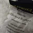 L'AGRATY Chunky Knit Blanket Throw - Soft Chenille Yarn Throw Blanket 40x50: Handmade Thick Cable Crochet Blankets - Large Blankets Chunky Yarn - Rope Knot Throw for Couch Sofa Bed Home Decor (Ivory)