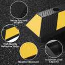 GarveeTech 72 in Rubber Parking Curb, Heavy Duty Curb Parking Stoppers with Reflective Stripes for Garage Bumpers, 55000 LBS Capacity, 2pcs