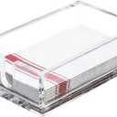IEEK Acrylic Guest Towel Napkin Holder,Clear Bathroom Paper Hand Towels Storage Tray Modern Buffet Napkin Caddy,Fancy Flat Napkin Holders For Kitchen or Dining Room,9x5.5x2.5 Inch,Pack of 1
