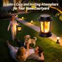 WdtPro 4 Pack Solar Lanterns Outdoor Waterproof, Upgraded Flickering Flame Solar Lights Outdoor, Solar Powered Lanterns Decorative, Hanging Solar Lantern for Patio Garden Yard Path Porch Tree Decor