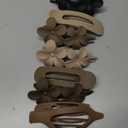 8 Pcs Neutral Colors Flat Hair Clips, YINGFENG Flat Claw Clip for Women, Matte Non-Slip Flower Claw Clips for Thin Thick Hair, Suitable for Women and Girls Wedding Party Accessories