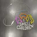 I smell children LED Neon Sign Dimmable Lamp Light Up Sign for Bedroom Coffee Shop Wall Decor Birthday Halloween Party Decoration