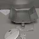 deweisn Tri-Fold Lighted Vanity Tabletop Mount Mirror with 21 LED Lights, Touch Screen and 3X/2X/1X Magnification, Two Power Supply Modes Make Up Mirror,Travel Mirror