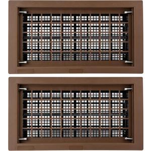 8" x 16" Automatic Foundation Vent for Ventilating Crawl Space Replacement Auto Air Vent, Brown, 2 Pack