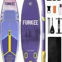1134"6" Extra Wide Inflatable Stand Up Paddle Board, Sup Board with Removable Fins, Backpack, Floating Paddle, Safety Leash, Floating Phone Case for Adults & Youth of All Skill Levels