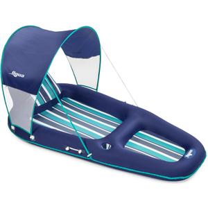 Aqua Luxury Water Pool Lounge  Extra Large  Inflatable Pool Floats for Adults with Headrest, Backrest, Footrest & Cupholder  Multiple Colors/Styles