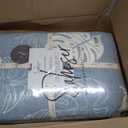 Saheser Home - 6 Layer Muslin Blanket King Size for Adults - 100% Cotton Muslin Bedspread, Weighted Gauze Bed 95" x102", All Season Breathable Soft Cover for King & California King Beds (Blue)