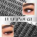 Flaunt Lash Clusters Kit Wispy Cluster Eyelash Extensions Kit CD-Curly Natural Individual Lashes DIY Lash Extension Kit 132Pcs Flora Cluster Lashes with Bond and Seal and Tweezers by Mavphnee (8-18MM)