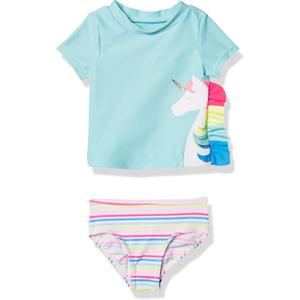 Carter's Girls' Rashguard Swim Set, Unicorn, 6 Months Carter's Girls' Rashguard Swim Set, Unicorn, 6 Months