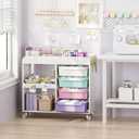 SYKIARIOL Craft Organizers and Art Supply Storage, Art Cart, Ice Cream