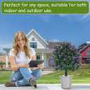 Outdoor Artificial Plants Lavender, UV Resistant Fake Bushes Topiary Boxwood Tree Balls with Ground Spikes for Indoor and Outdoor Porch Yard Farmhouse Terrace Greenery Decoration