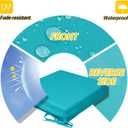 AAAAAcessories Outdoor Seat Cushions for Chairs, Waterproof, Fade-Resistant, 20" x 20" x 3", Patio Furniture Replacement Cushions, Set of 2, Turquoise Blue