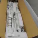 Veken 55 Inch Large Electric Standing Desk,Sit to Stand Up, Heights Adjustable, Work Home Office Computer Table for Study, Walking Pad, Writing, and Games, Wooden Desktop Desks, White