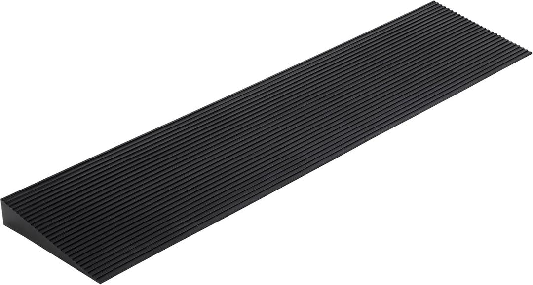 Threshold Ramp 1.6" Rise, 35.4" Wide Non-Slip Rubber Door Entry Ramp Doorways Driveways Bathroom Raised Landings for Wheelchairs, Scooters, Walkers and Power Chairs Threshold Ramp 1.6" Rise, 35.4" Wide Non-Slip Rubber Door Entry Ramp Doorways Driveways Bathroom Raised Landings for Wheelchairs, Scooters, Walkers and Power Chairs