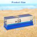 Honsheng Unsinkable Ship Boat in a Bottle BoxNon Sinking Anime Toy Boat Merch Acrylic Ship Fluid Drift Bottle Decorations Desk Ornament Decor for Fans Boys Girls Gifts (Yellow)