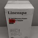 LINENSPA Memory Foam Mattress Topper - 3 Inch Gel Infused Memory Foam - Plush Feel - Cooling and Pressure Relieving - CertiPUR Certified - Dorm Room Essentials - Twin Size