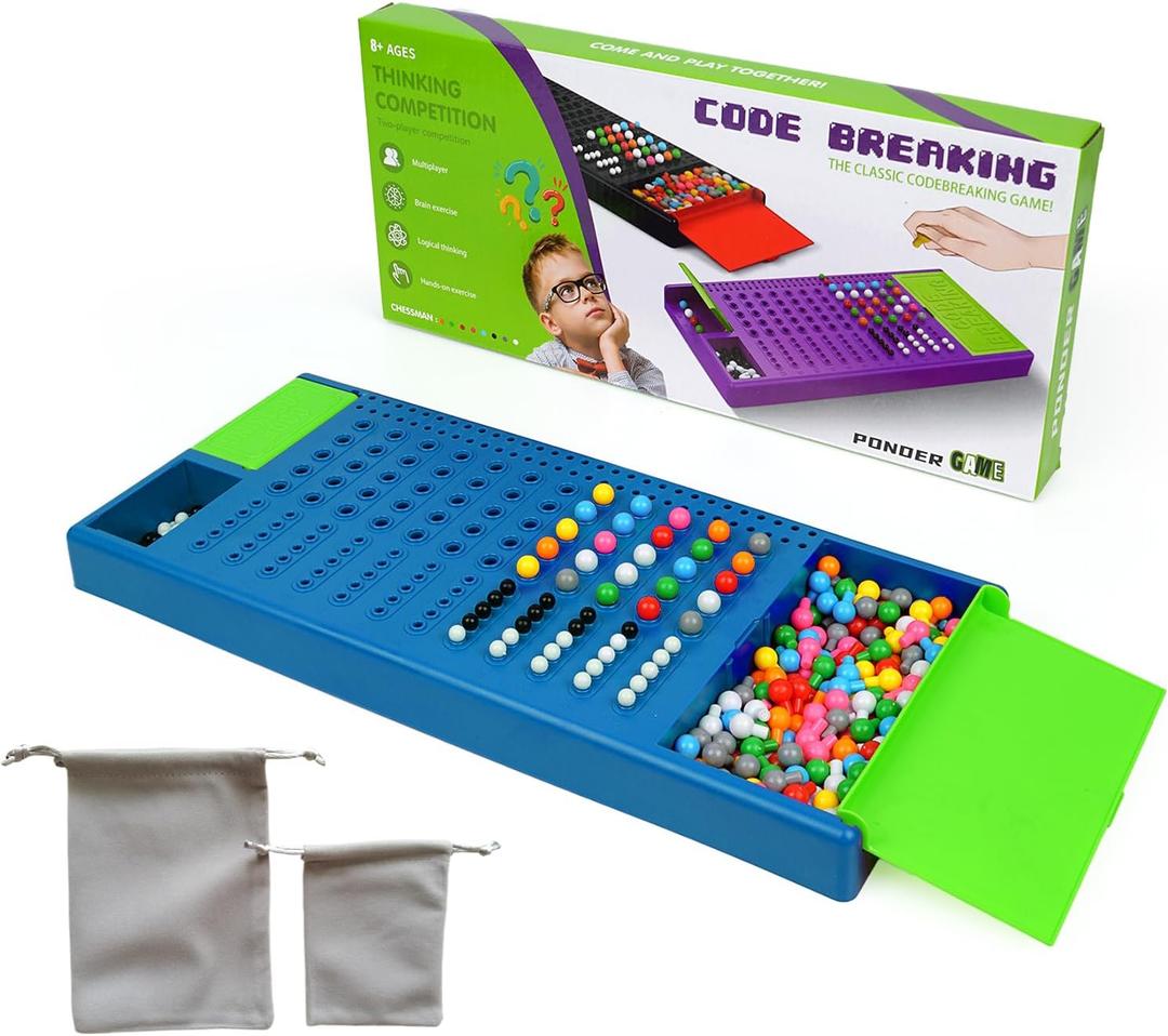 Code Breaking Family Board Game Code Breakers STEM Game Brain Exercise Logic Development Toys for Boys & Girls Ages 8 Years up and Adults Blue