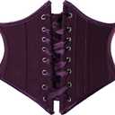 Scarlet Darkness Women's Corset Belt Renaissance Corset Lace Up Underbust Boned Waist Belts, 8
