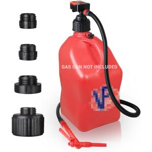 Fuel Transfer Pump Battery Powered with Nozzle - Gas Pump For 5 Gallon Gas Can - 51" Long Hose, Hand Control Nozzle - GAS CAN NOT INCLUDED